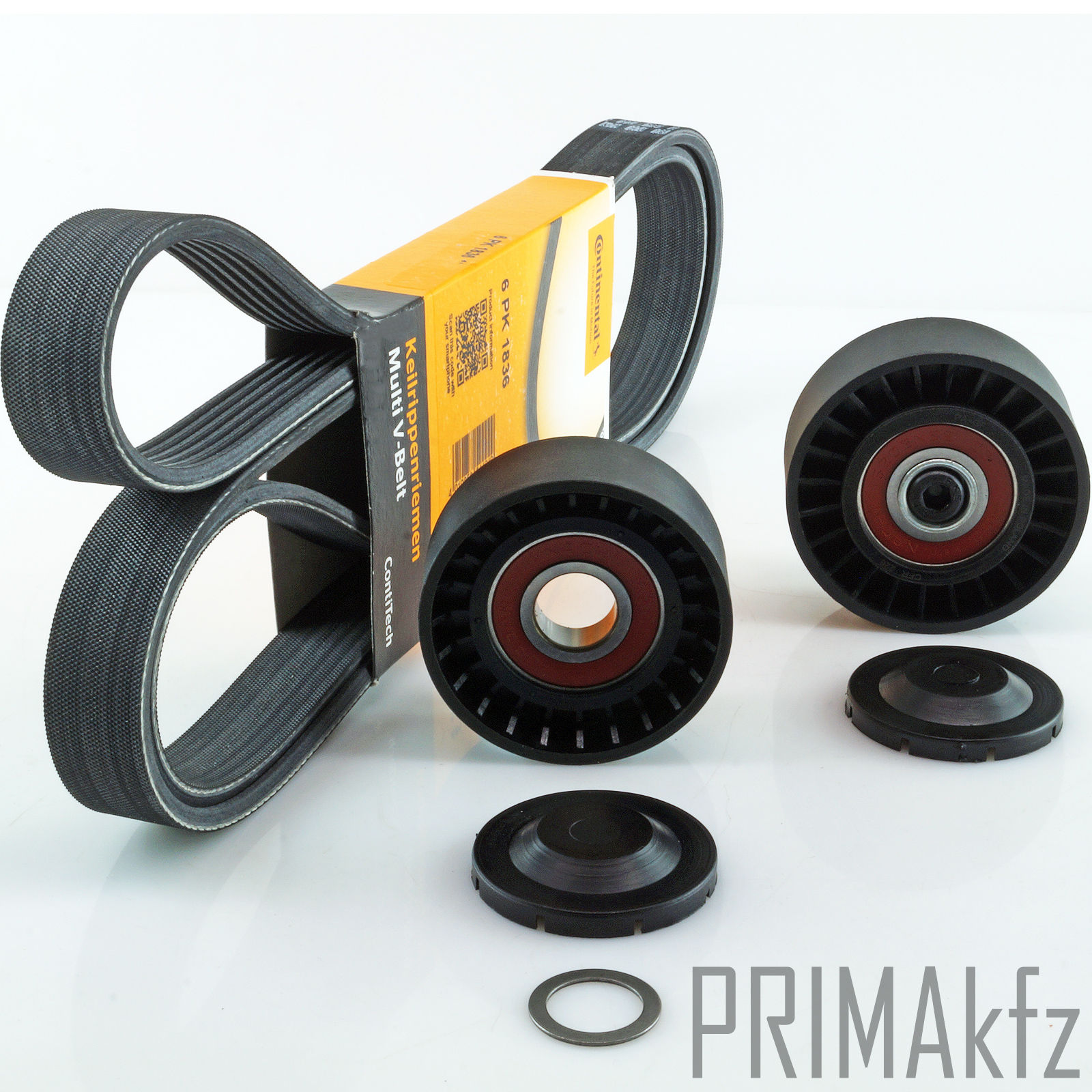 Conti VRibbed Belt + Pulleys Set BMW 3er E90 E91 318d 320d 330d 325d