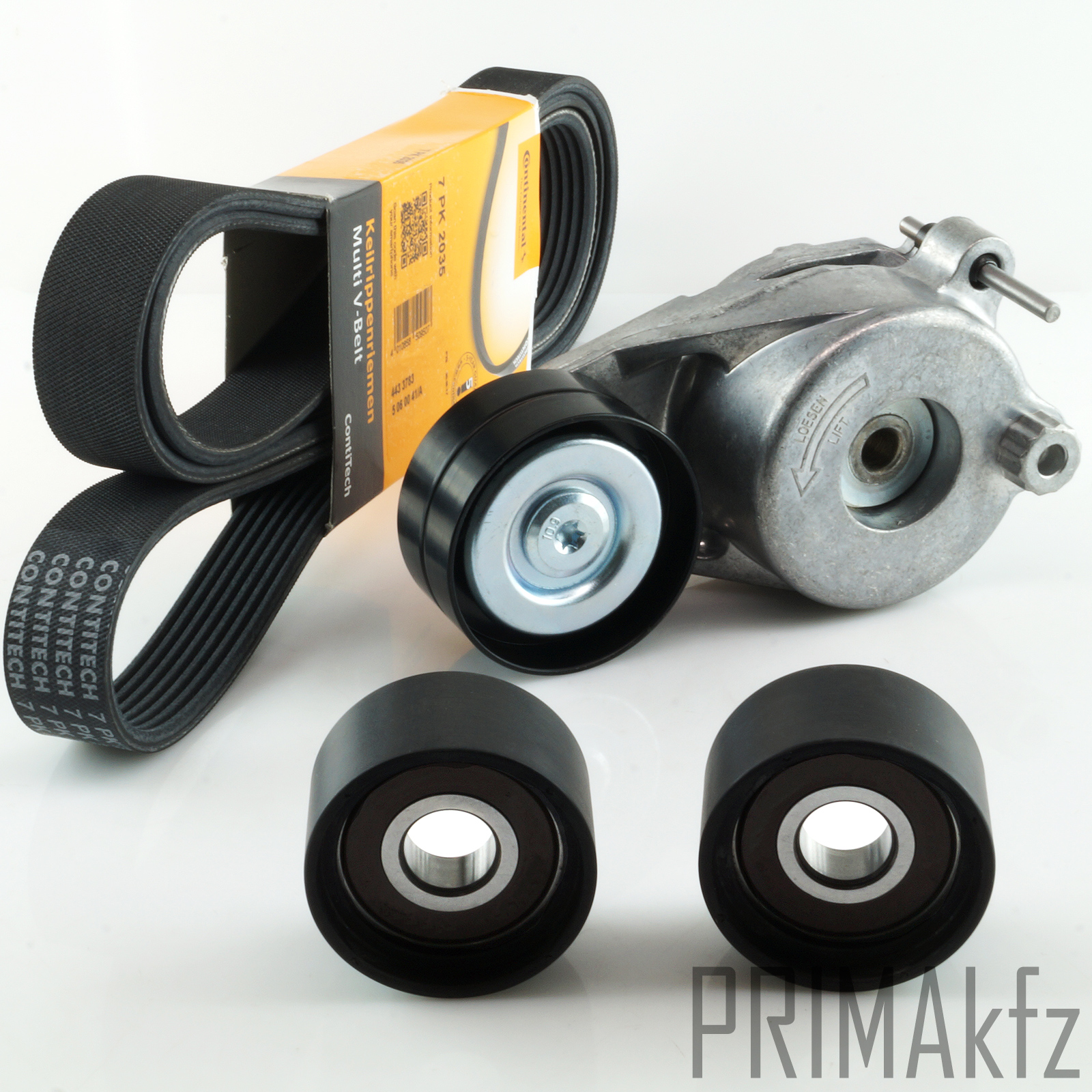 CONTI 7PK2035 Keilrippenriemen + Riemenspanner Mercedes E C CLK S 906 ...